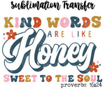Kind Words Sublimation Transfer