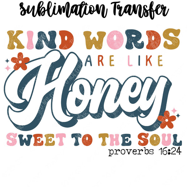 Kind Words Sublimation Transfer