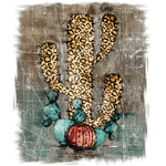 Leopard Cactus Distressed Sublimation Transfer