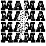 Mama Stacked Bolt Sublimation Transfer