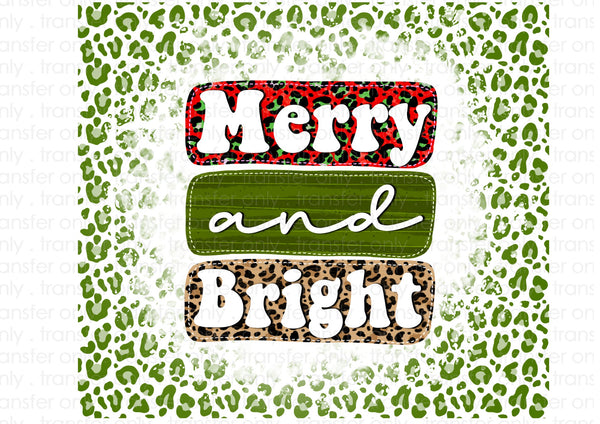 Merry & Bright Skinny Tumbler Seamless Sublimation Transfer