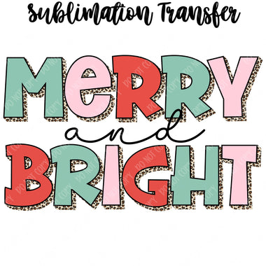 Merry & Bright Sublimation Transfer