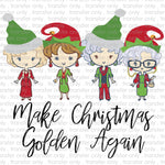 Make Christmas Golden Again Sublimation Transfer