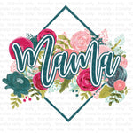 Mama Floral Diamond Sublimation Transfer