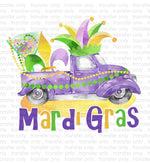 Mardi Gras Mask Truck Sublimation Transfer