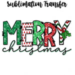 Merry Christmas Sublimation Transfer