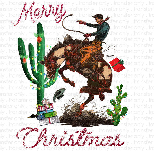 Merry Christmas Rodeo Sublimation Transfer