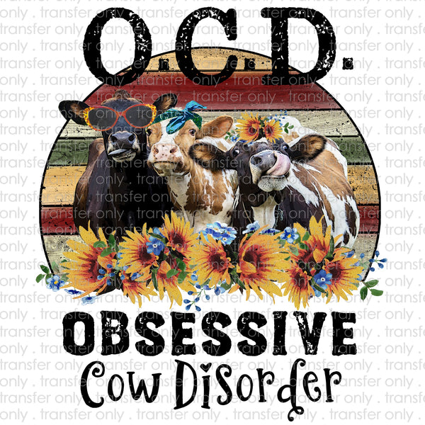 Obsessive Cow Disorder Sublimation Transfer