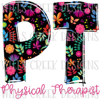Physical Therapist Doodle Sublimation Transfer