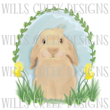 Watercolor Bunny Boy Sublimation Transfer