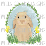 Watercolor Bunny Boy Sublimation Transfer