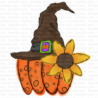 Pumpkin Sunflower Hat Sublimation Transfer