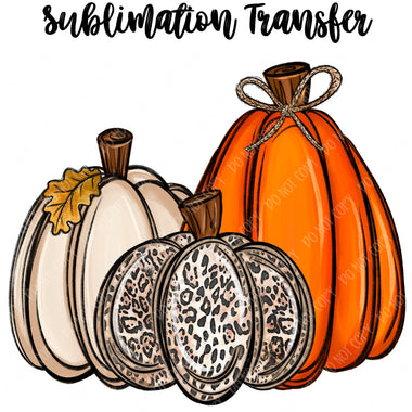 Pumpkin Trio Sublimation Transfer