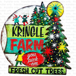 Kringle Farm Christmas trees Sublimation Transfer