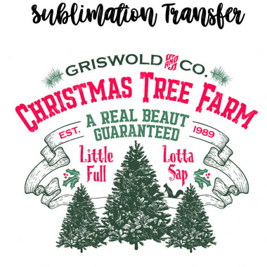 Christmas Tree Farm Sublimation Transfer