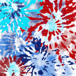 Red White Blue Tie Dye Pattern Sublimation Transfer