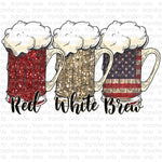 Red White Brew Sublimation Transfer