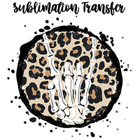 Leopard Rock Hands Sublimation Transfer