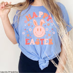 “No restocks” Happy Easter Smile Bunny Screen Print High Heat Transfer W16