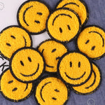 Happy Face Chenille Patch 2in