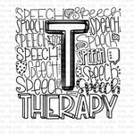 Speech Therapy Typography Sublimation Transfer