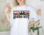 Heading West Screen Print High Heat Transfer Q57