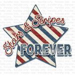 Stars and Stripes Forever Sublimation Transfer