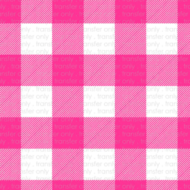 Pink Plaid Pattern Sublimation Transfer