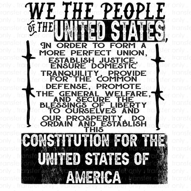 We the People Sublimation Transfer