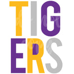 Tigers Color 2 Block Digital Download