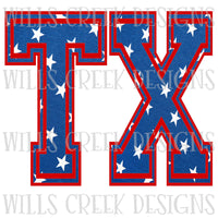 TX Red White and Blue Digital Download