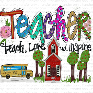 Teacher Doodle Sublimation Transfer