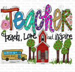 Teacher Doodle Sublimation Transfer