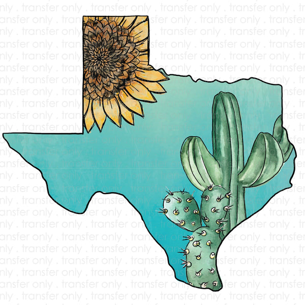Texas Sunflower Sublimation Transfer