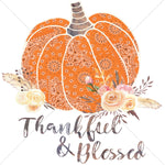 Thankful and Blessed Pumpkin Sublimation Transfer