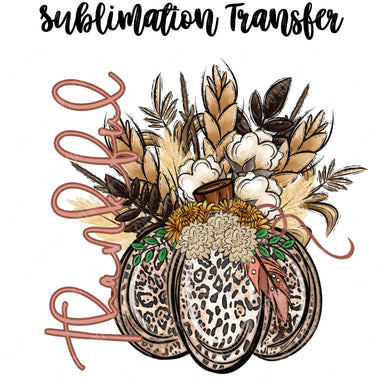 Thankful Cotton Pumpkin Sublimation Transfer