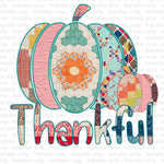 Thankful Quilted Pumpkin Sublimation Transfer