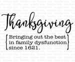 Thanksgiving Definition Sublimation Transfer