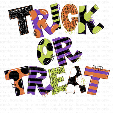 Trick Or Treat Sublimation Transfer