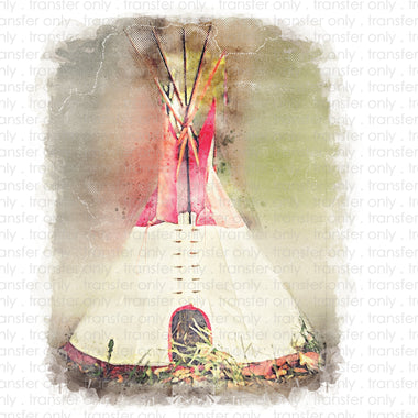 Watercolor Teepee Sublimation Transfer