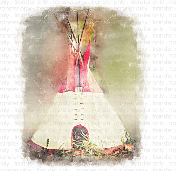Watercolor Teepee Sublimation Transfer