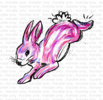 Watercolor Rabbit Sublimation Transfer