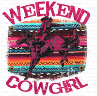 Weekend Cowgirl Sublimation Transfer