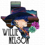 Willie Nelson State Sublimation Transfer