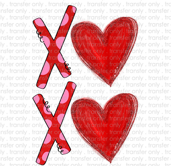 XoXO Heart Glitter Sublimation Transfer