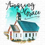 Amazing Grace Church Sublimation Transfer