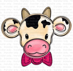Baby Cow Bow Tie Sublimation Transfer
