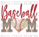 Baseball Mom Cheetah Digital Download
