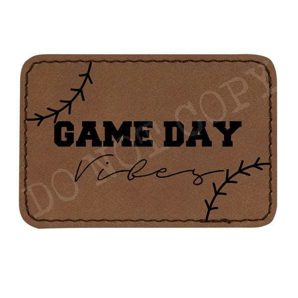 Game Day Vibes Leather Patches *Patch Only*