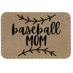 Baseball Mom Leather Patches *Patch Only*